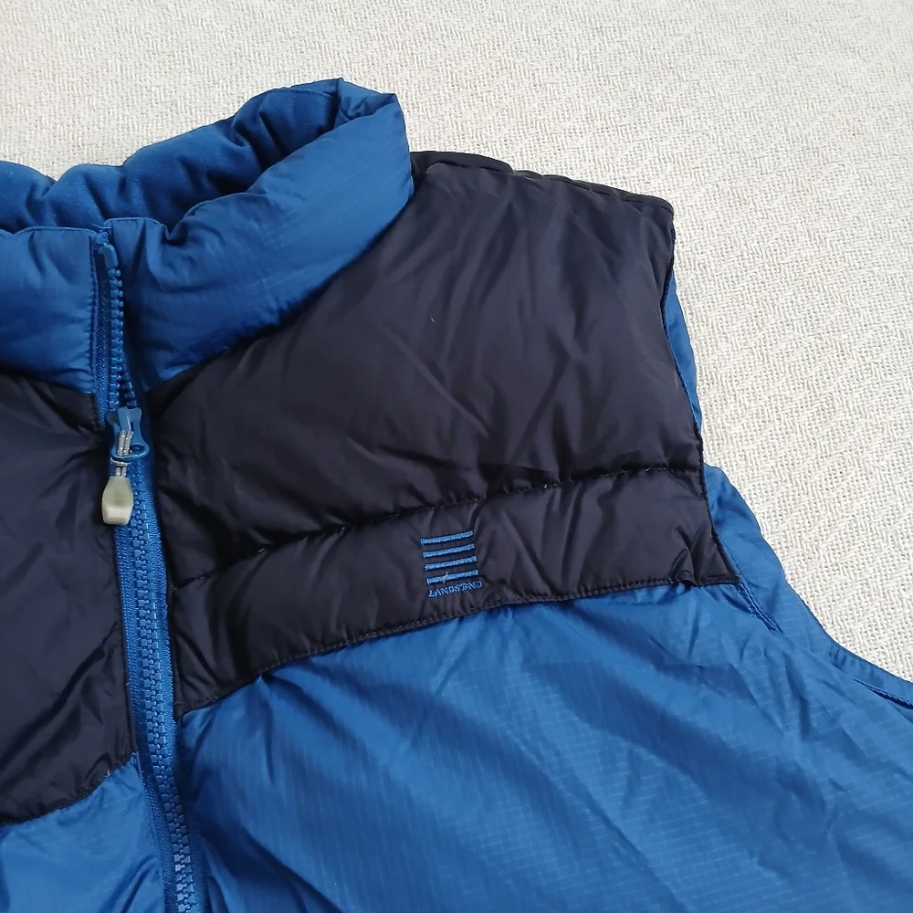 lands end ♡ down feather blue vest mens xl puffer cavin core winter gorpcore